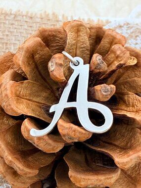 James Avery Large Script Initial A Charm Sterling Silver Letter Charm